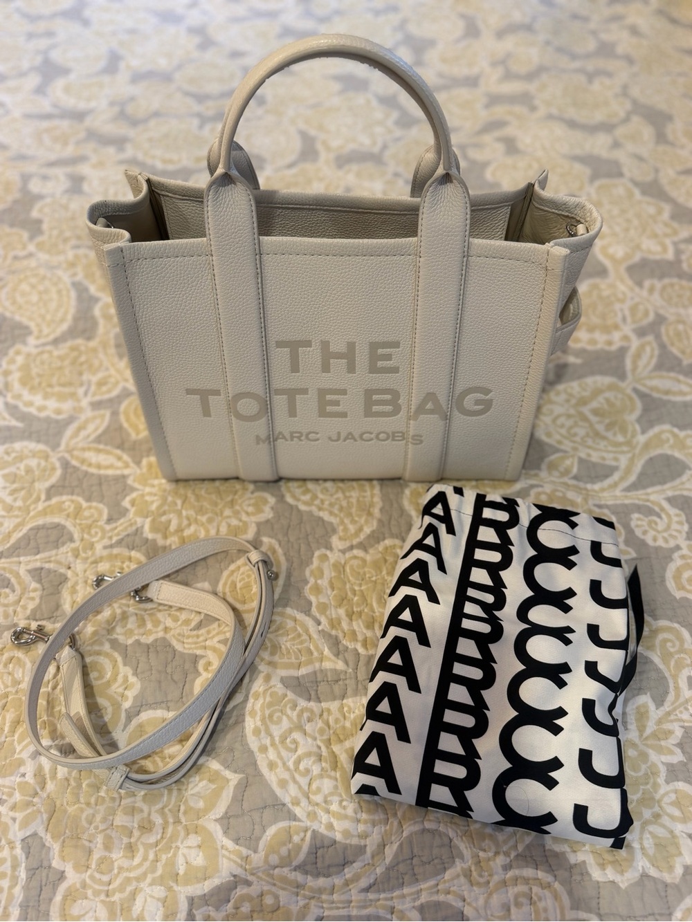 Marc Jacobs Cream Pebbled Leather 'The Tote Bag'